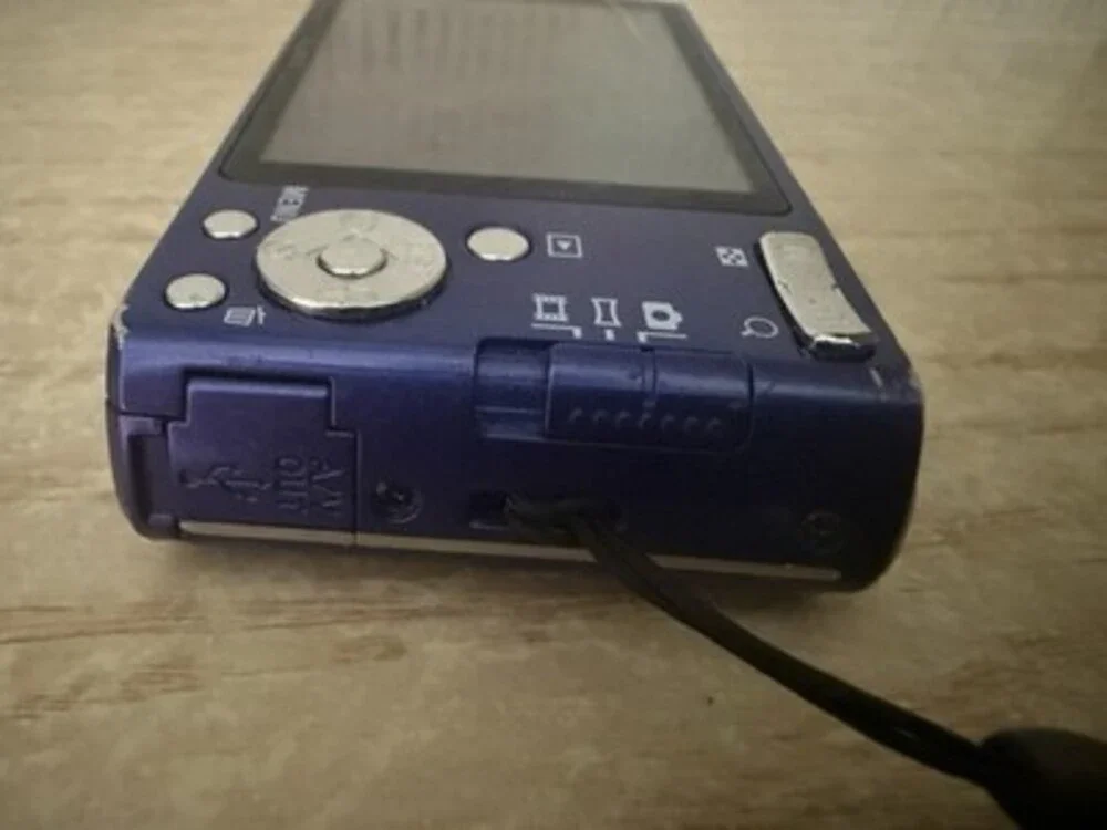 Sony Cyber-shot DSC-W530 14.1MP 4x Zoom Blue Battery Charger 3 SD Cards TESTED